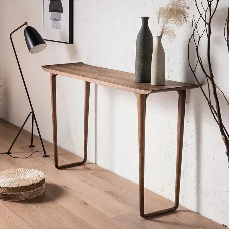 & Chinese Solid Wood Console Tables Retro Designer Living Room Furniture Entrance Console Luxury Corridor Decoration Porch Table