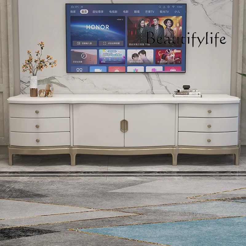 

Organizer Doors Floor Tv Cabinet Wooden Drawers Luxury Designer Tv Table Living Room Modern Fernsehen Tisch Furniture Home
