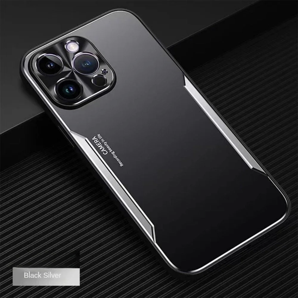 

Luxury Aluminum Alloy Back Case For iPhone 16E 16 15 14 Plus 13 12 11 Pro Max X XS Max Metal lens protection Shockproof Cover