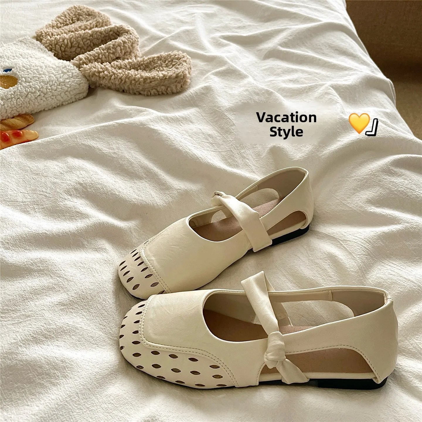 

Bohemian Roman Style Breathable Hollow out Sandals Women's Summer Anti-Slip Fashionable Slip-On Shoes Casual Leisure Footwear