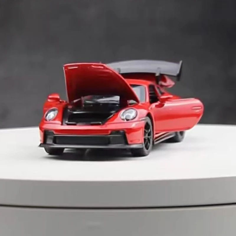 1:32 porsche 911 gt3 alta simulação diecast metal liga modelo carro som luz puxar para trás coleção crianças brinquedos presentes f582