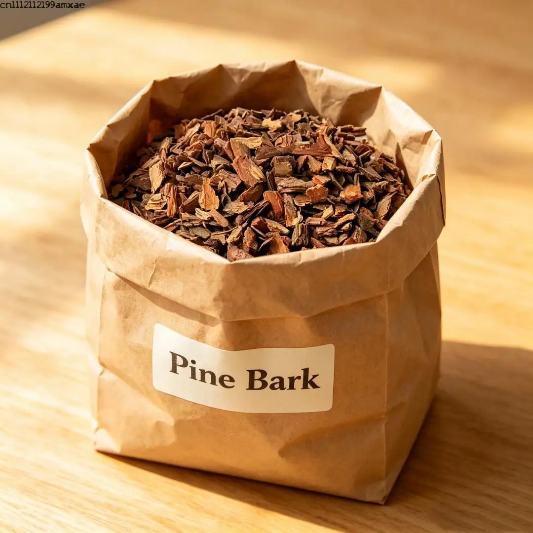 200g Organic Pine Nuggets Fermented Pine Bark Mulch For Orchid, Succulent, Bonsai, Blueberry & Garden Soil Amendment