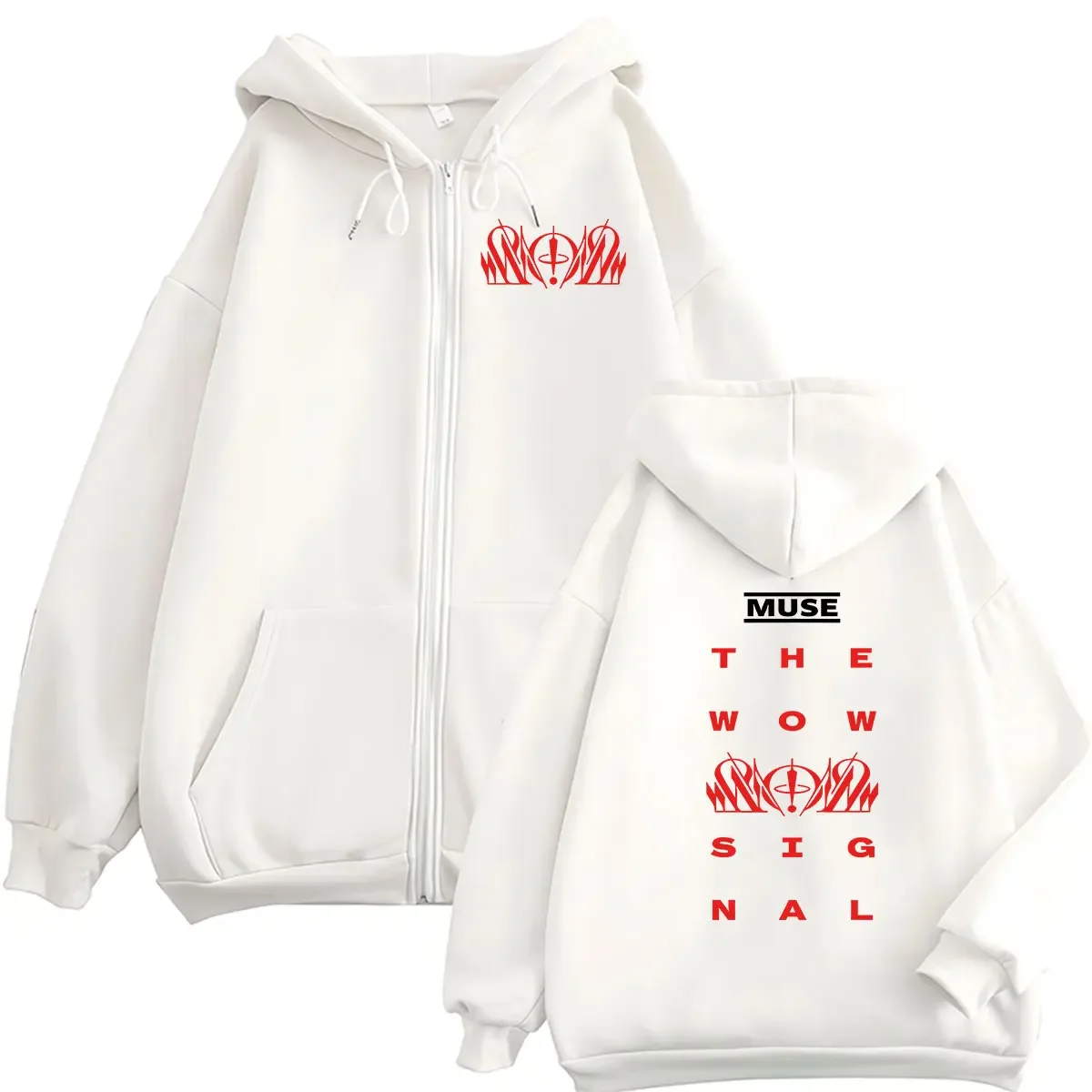 Customization MUSE Band Muse The Wow! Signal Tour 2026 Zipper Hoody Men Women Fleece Fashion Long Sleeve Oversized Coats Sweatsh