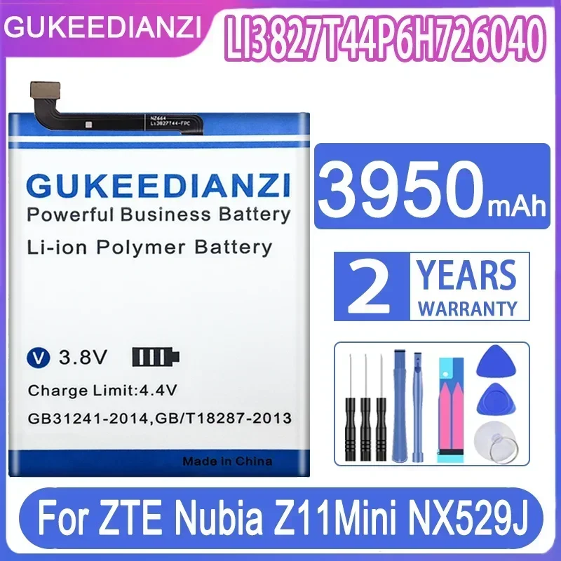 GUKEEDIANZI Battery for ZTE Nubia Z11/Z17 Mini NX529J NX549J Z17Mini Z11Mini NX569H NX569 NX5, 3950mAh, LI3827T44P6H726040