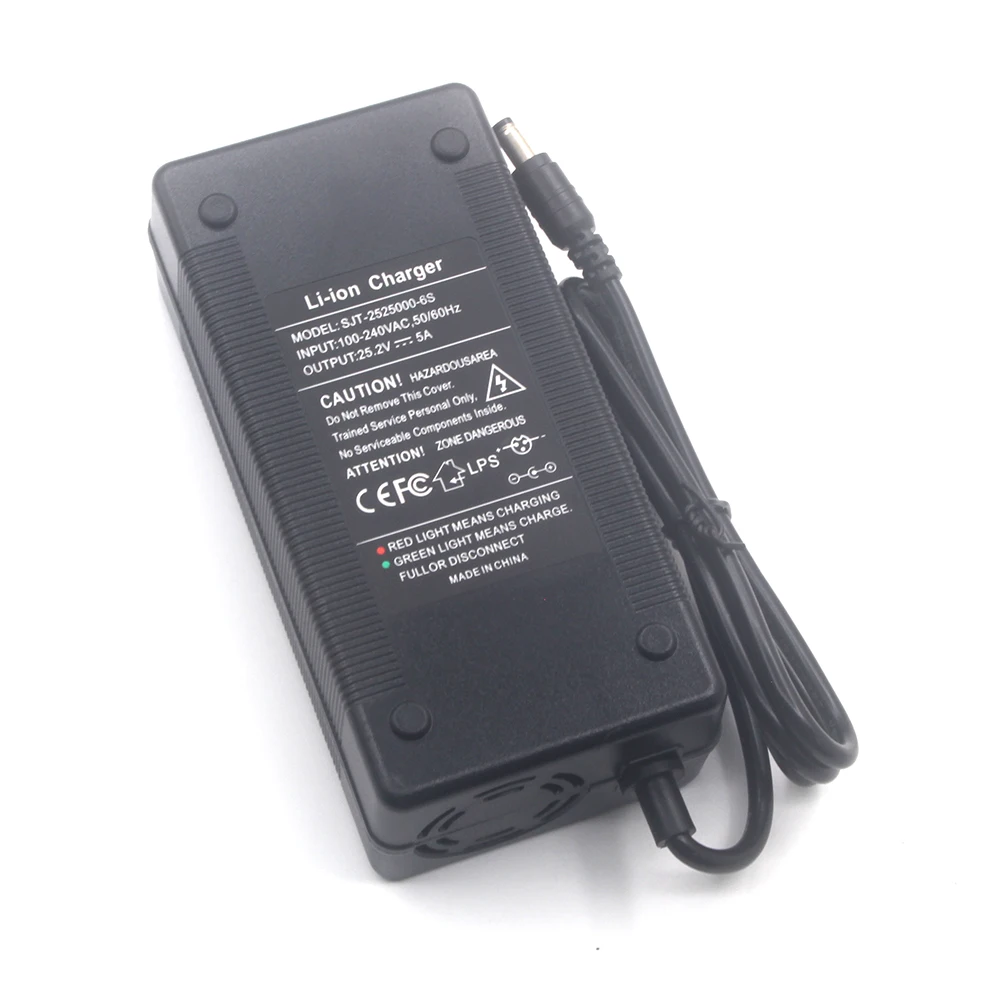 

25.2V 5A 25.2V 5A Lithium Li-ion Battery Charger for 6 Series 21.6V 22.2V 24V lithium li-ion Li-polymer Battery Pack