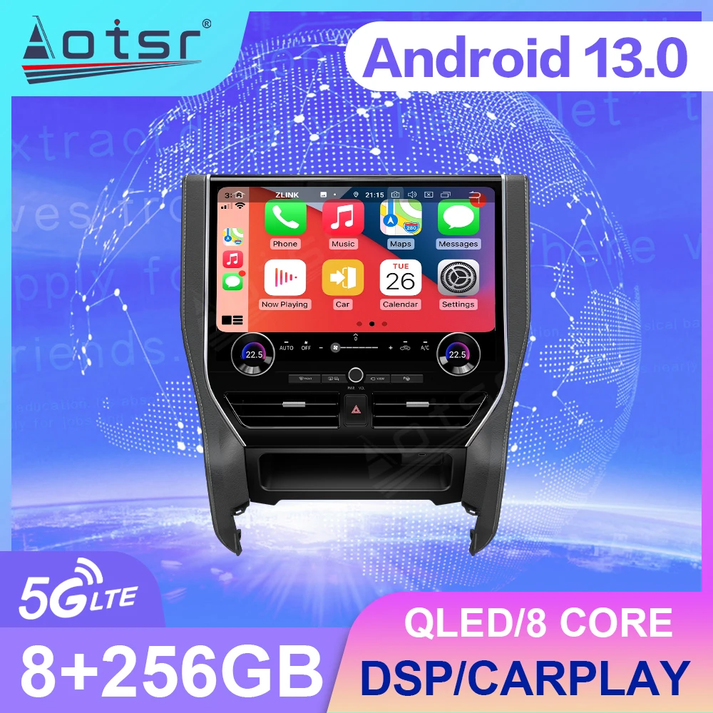 

16,8-дюймовый автомобильный радиоприемник с GPS-навигацией Carplay для Toyota Alphard 2015-2020, аксессуар для обновления экрана с высоким разрешением, Android 13