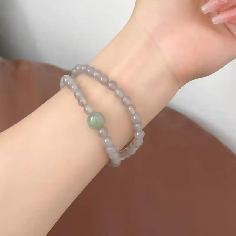 Women Imitation Beaded Bracelet Vintage Luxury Chinese Style Jewelry