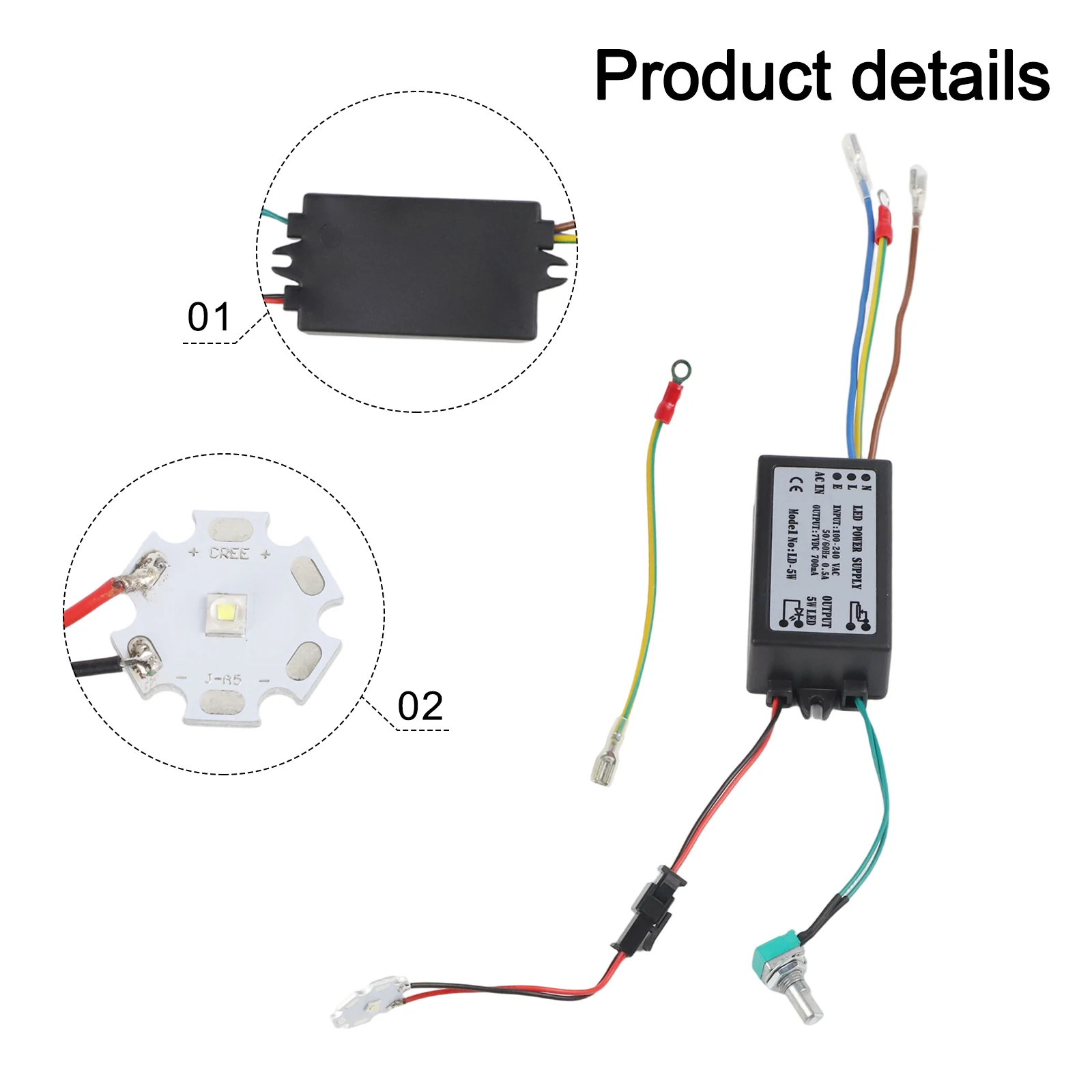 

Источник питания для микроскопа для светодиодных ламп 3 Вт, 5 Вт со встроенным затемнением, источник питания, регулируемый ток, переменный ток 100-240 В