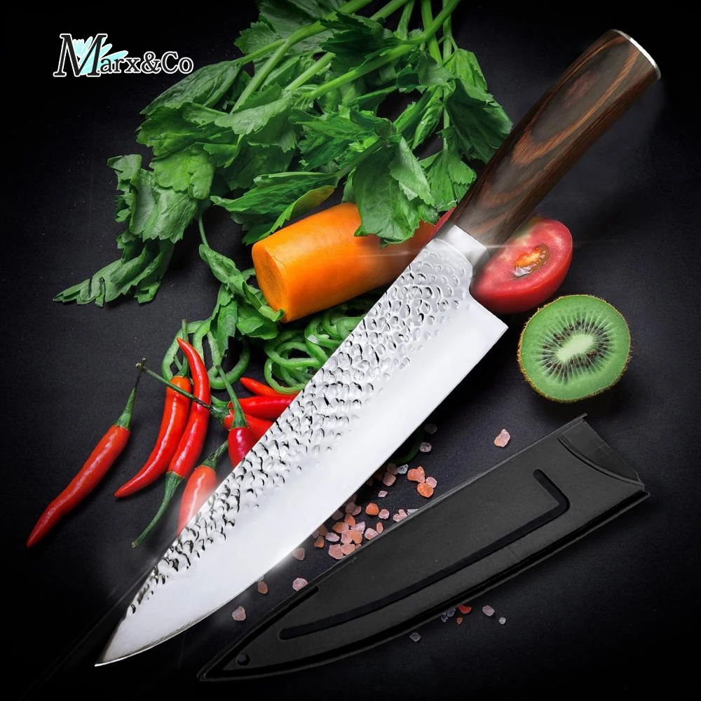 Kitchen Knives Set 1-6pcs japanese Stainless Steel 7CR17 440C Sharp Santoku Kiritsuke Utility Paring Chef Knife Wooden Handle