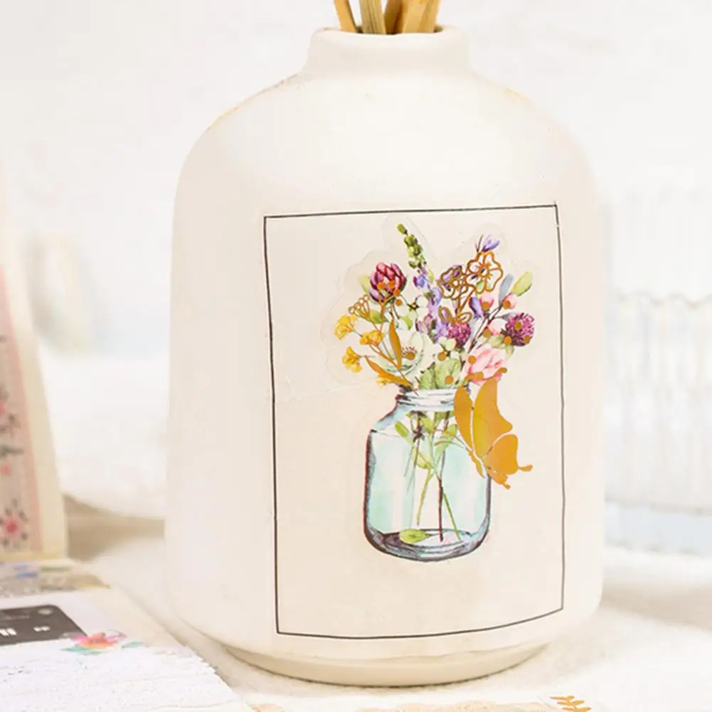 40Pcs 2-6cm Scrapbooking Sticker Exquisite Craftsmanship Vintage Floral Stickers For DIY Crafts Album Notebook Kids Supplies