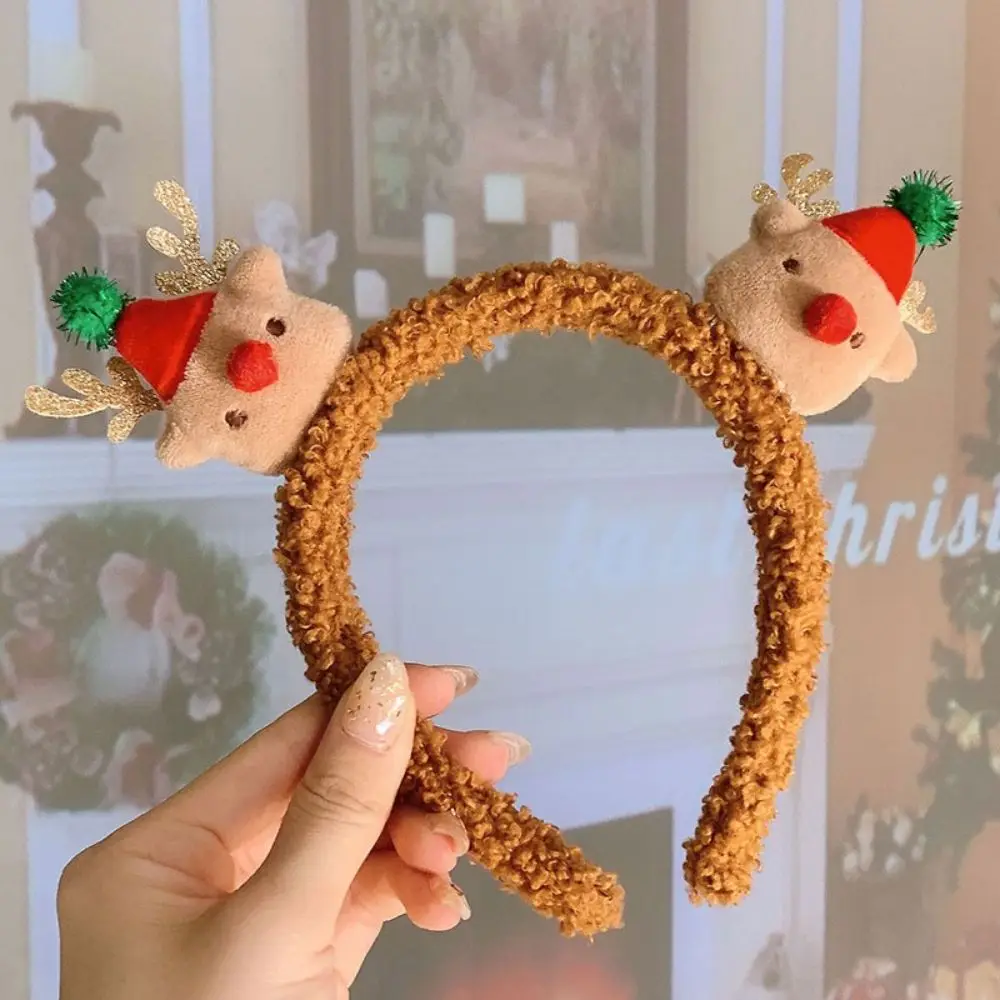 

Santa Elk Antlers Christmas Headress Women Headband Hair Accessories Hair Hoop Korean Style Hairband