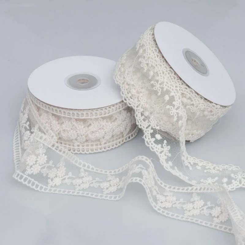 4/5CM Meters Lace Ribbons For Crafts Hollow Sewing Tulle Fabric For Bow Hair DIY Decorative Flower Embroidery Handmade Material