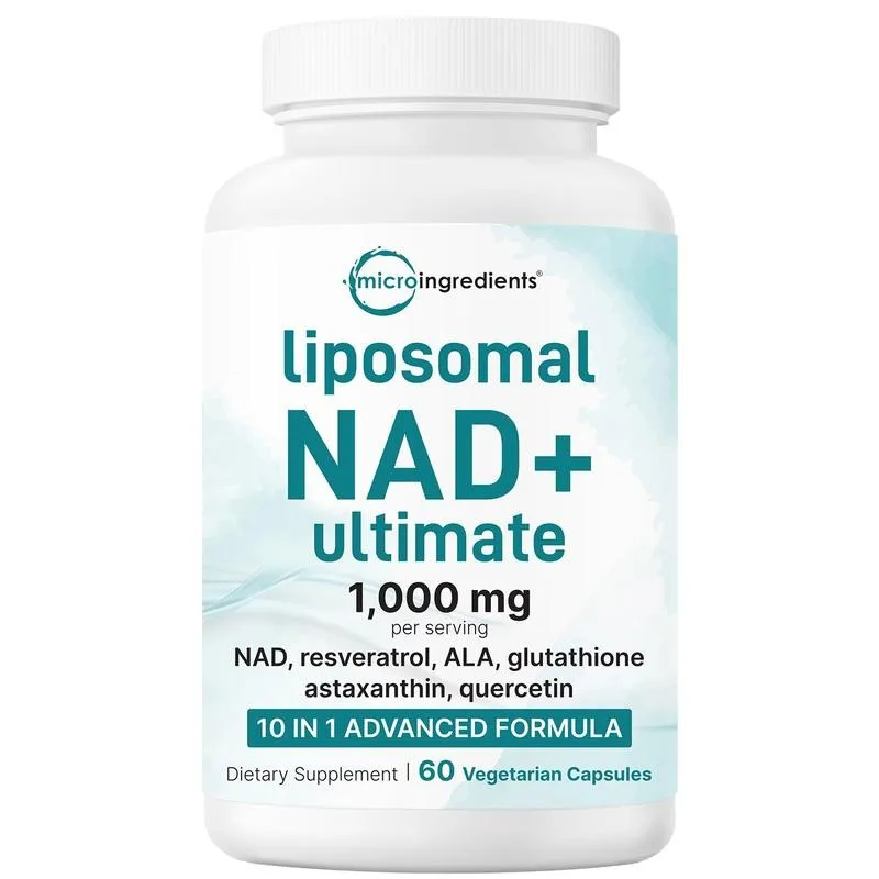 Liposomal NAD - Contains Resveratrol, Glutathione and Astaxanthin To Fight Aging, Boost Energy and Promote Brain Development