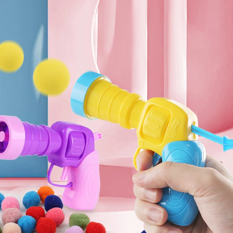 Kat Pluche Interactief Lancering Trainingsspeelgoed Voor Huisdier Kitten Creatieve Mini Schieten Pistool Games Pluche Bal Speelgoed Dierbenodigdheden