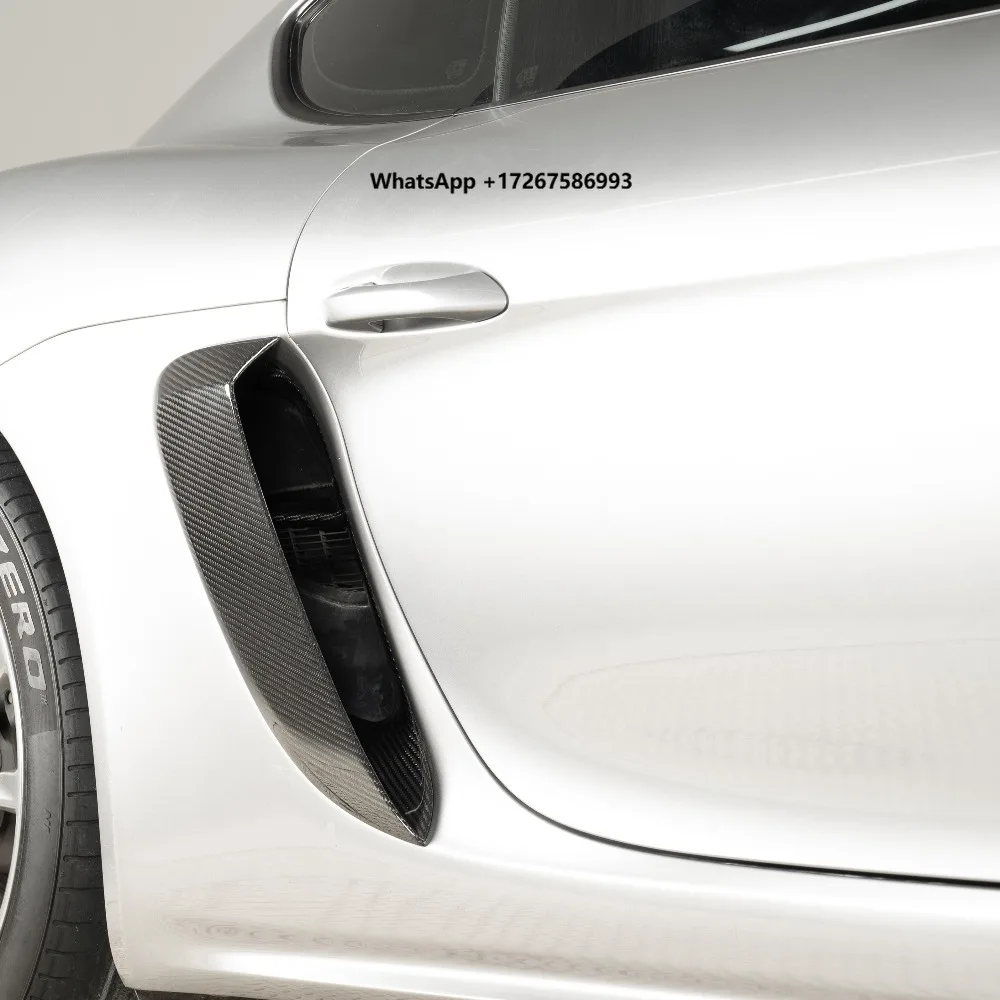 Para Porsche 718 2017 2018 2019 2020 2021 2022 2023 2024 2025 2026 982 982C Rejillas de Ventilación de Guardabarros de Fibra de Carbono Seca Mejoradas Estilo OE o GT4