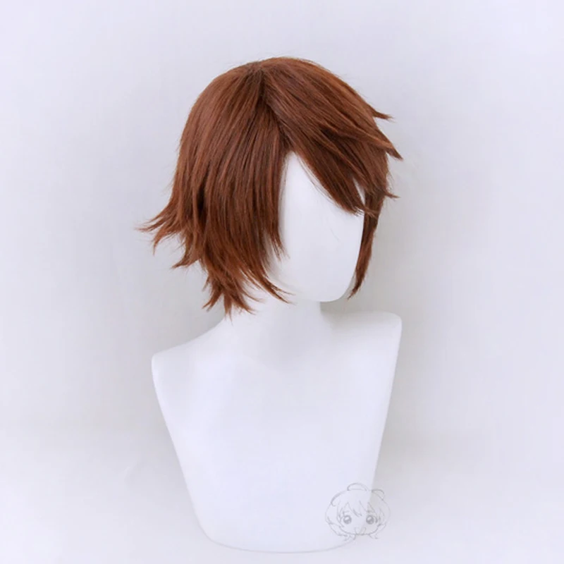 High Quality Anime Death Note Yagami Light Cosplay Wig Short Brown Heat Resistant Hair Pelucas Cosplay Wigs + Wig Cap