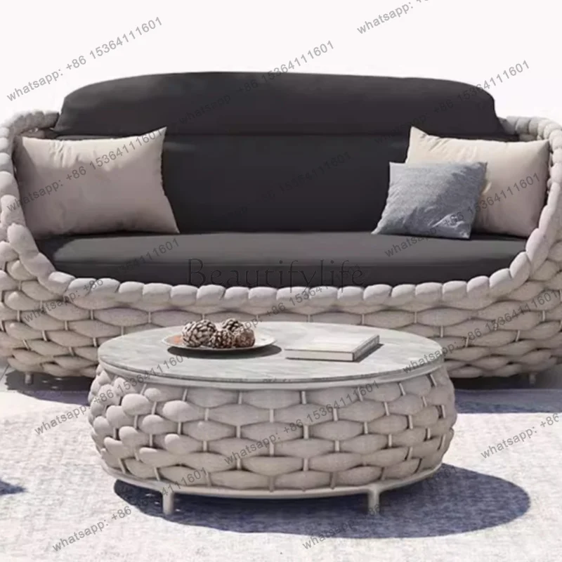 Courtyard Villa Garden Sofas Simplicity Leisurely Lazy Person's Garden Sofas Modern Outdoor Furniture