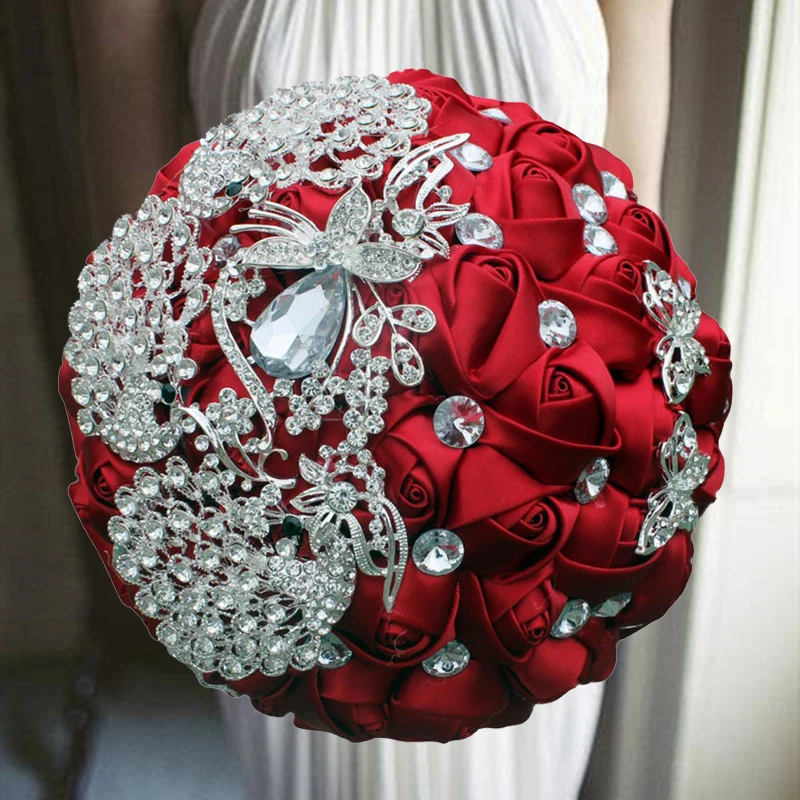 

Wedding Flowers Satin Rose Wedding Home Decoration Bridal Hand Accessories