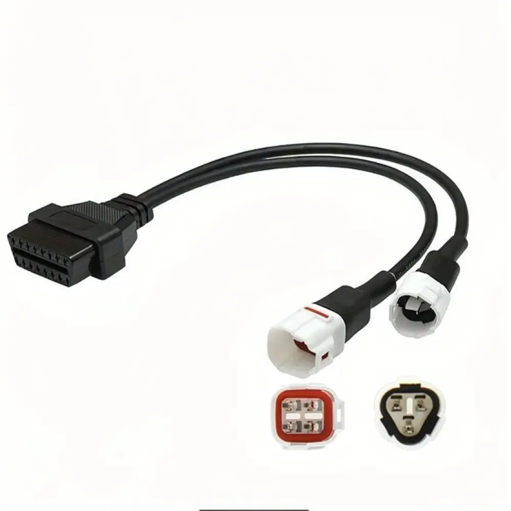 Motorcycle OBD2 16Pin Diagnostic Adapter For Yamaha For Honda 3Pin 4Pin 6Pin Port Fault Code Scanner Connecting Cable Tool
