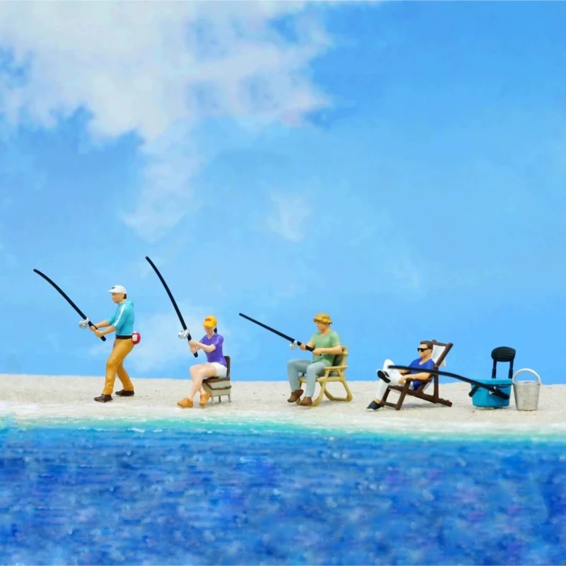 1/64 Hars Handgemaakte Geschilderd 1/87 Outdoor Vissen Miniatuur Actiefiguren Model Microlandscape Scène Accessoire Micro Fotografie