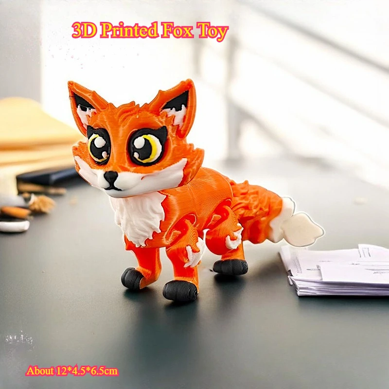 جديد ثلاثية الأبعاد لعبة مطبوعة نماذج للحيوانات صغيرة لطيف الثعلب التماثيل عناصر مصغرة سطح المكتب الحلي ديكورات المنزل هدايا الأطفال