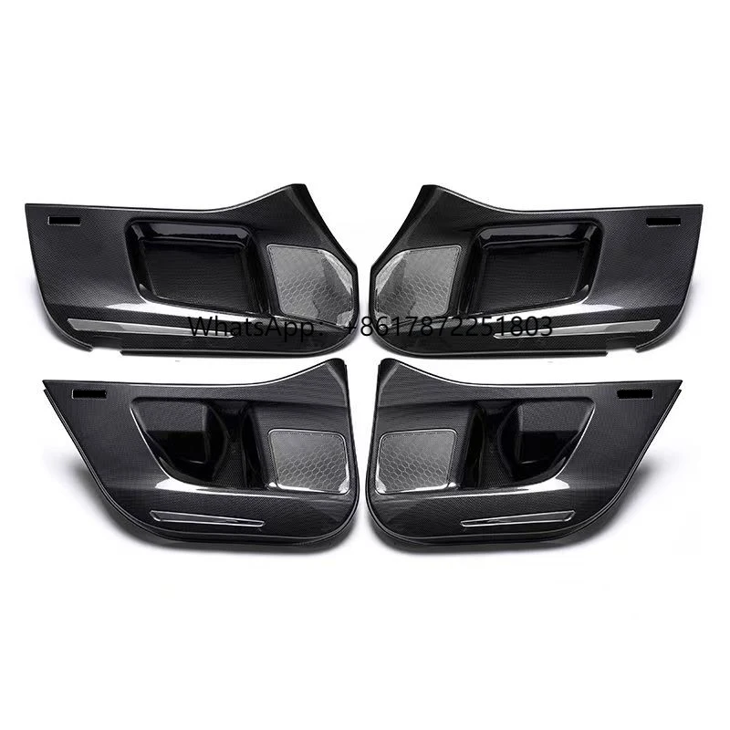 

Carbon Fiber Car Door Anti-kick Panel Sound Cover Protect for highlander Xu50 2014 2015 2016 2017 2018 2019 2020 Kits