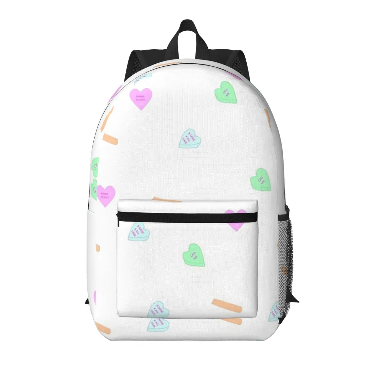 Candy Hearts Student Backpack School Bag Hiking Travel Daypack for Men Women Bookbag Shoulder Bags