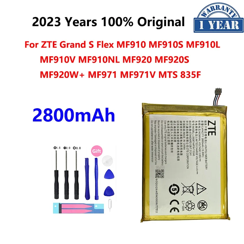 

100% Original LI3820T43P3h715345 Li3823T43P3h715345 For ZTE Grand S Flex MF910 MF910S MF910L MF910V Li3928T44P3h715345 Battery