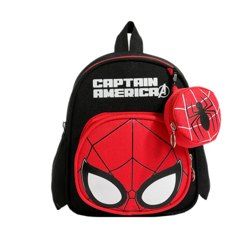 Marvel Cartoon Captain America Boys Cute Backpack Bags for Kids Spine Protective Breathable Backpack Schoolbag Shoulder Bag Gift