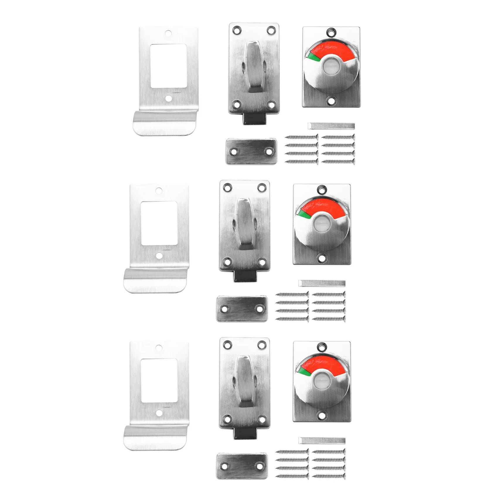 ABSS-3X Bathroom Toilet Wc Indicator Privacy Dead Bolt Door Lock Latch Vacant Engaged