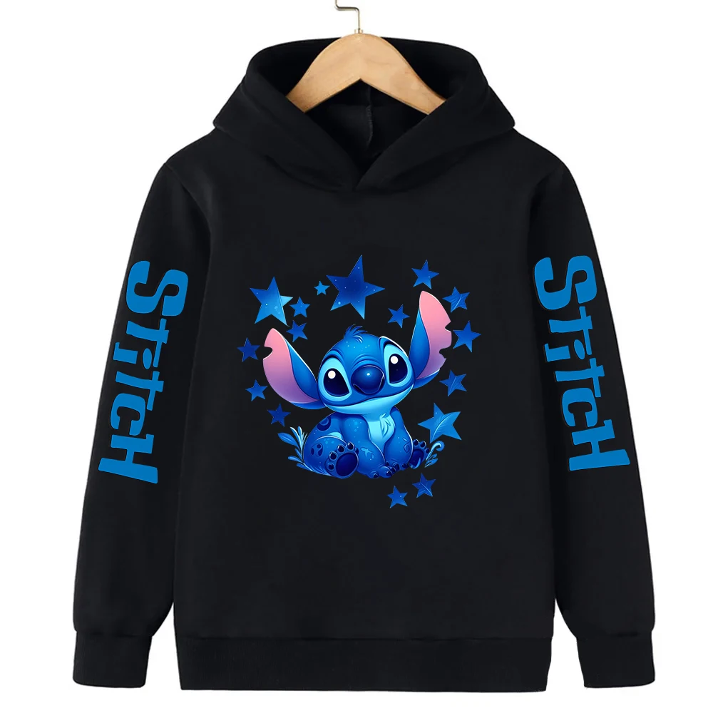 

Children Hoodies Stitch Kids Pullover Disney Print Monster Casual Clothes Anime Kid Girl Boy Cartoons Kawaii Tops Sweatshirts