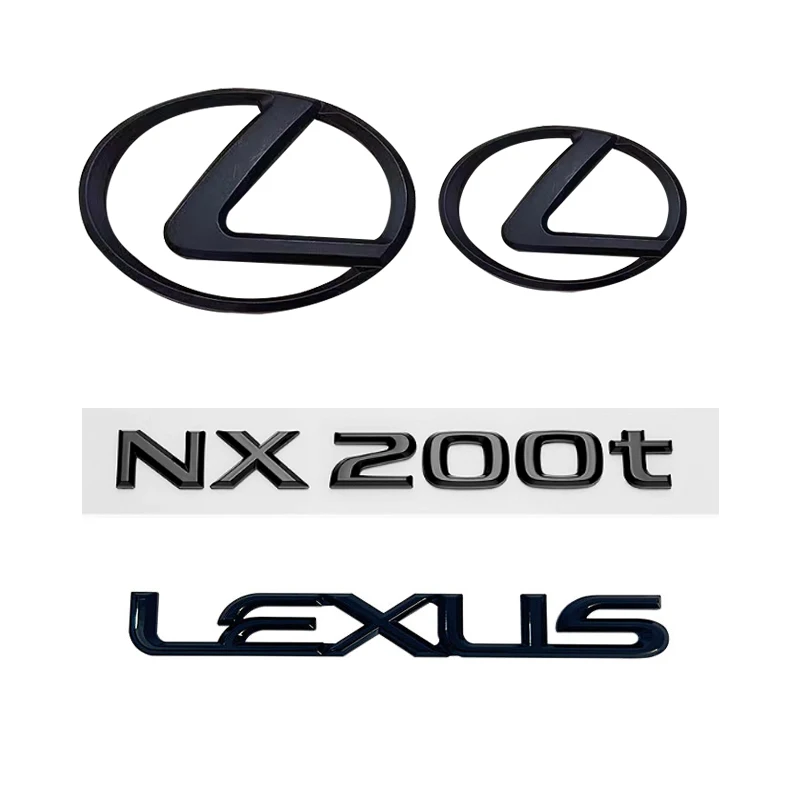 4pcs 3D ABS Car Logo Rear Trunk Fender Door Emblem Badge Car Sticker Decals For Lexus NX200t Car Accessory Spreadability