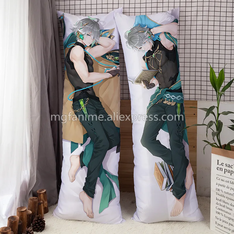 Genshin Impact Alhaitham Dakimakura Anime Double-sided Print Body Pillow Case Muscle Man