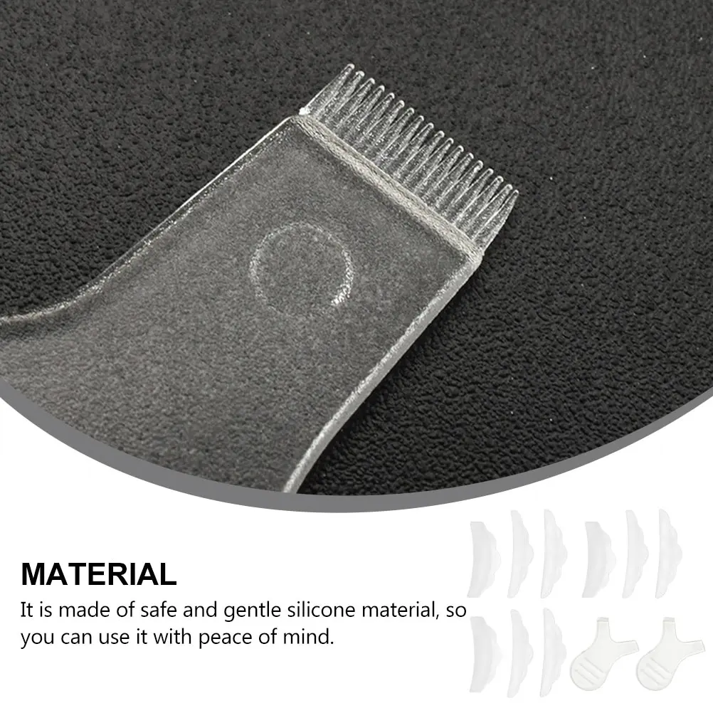 

Silicone Eyelash Pads Set Professional White Y shaped Mascara Brush Fake Eyelash Pad Eyeliner Graft Accessories Extension Tool