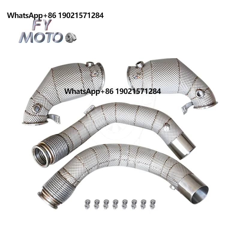 

Exhaust Catted Downpipe for S63 4.4T 20-21 F95 F96 X5M X6M With Heat Shield