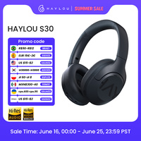 HAYLOU S30 Wireless Bluetooth 5.4 Headphones 43dB Adaptive Noise Cancelling Headsets 40mm Driver 80H Playtime Earphones