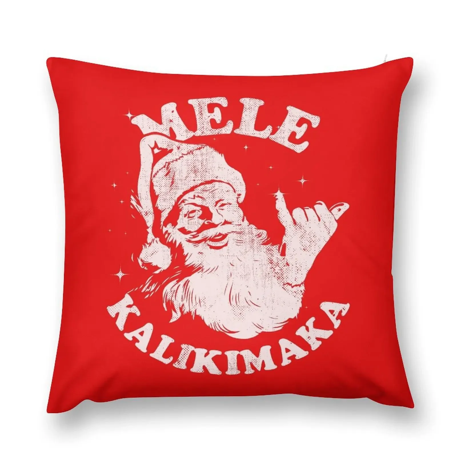 Retro Christmas Mele Kalikimaka Santa Shaka Hawaii Throw Pillow Pillowcase Cushion Christmas Cushion For Home pillow