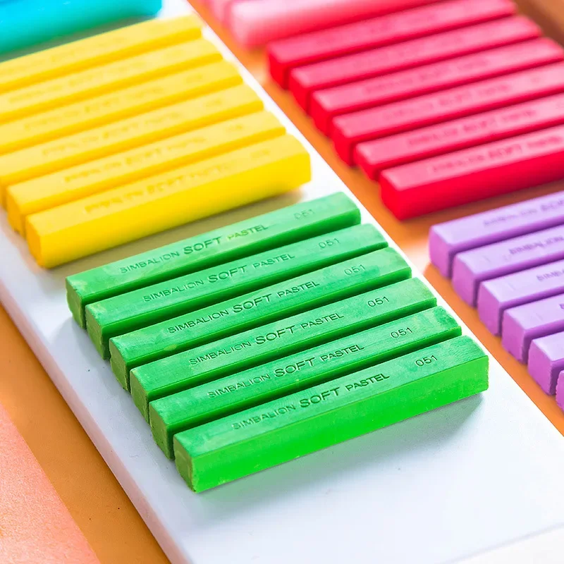 60-color Sketch Chalk Brush 6 Packs of Soft Chalk Stick Environmental Protection Material Brightly Colored Professional Painting
