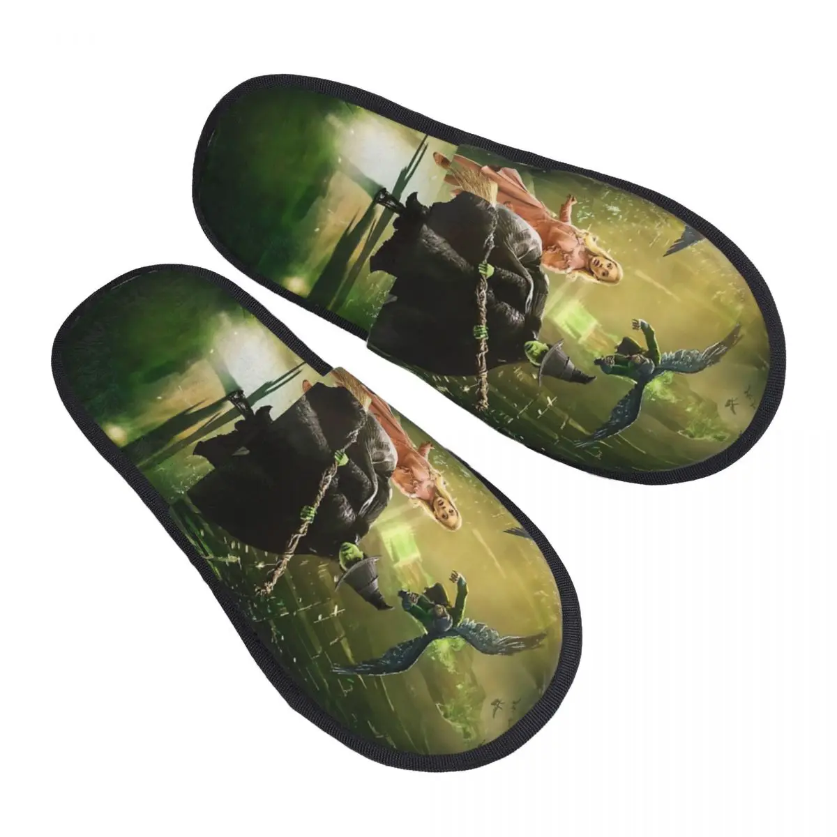 

Halloween Wicked Musical Movie Slippers for Women Men Home Shoes Plush Indoor Slippers