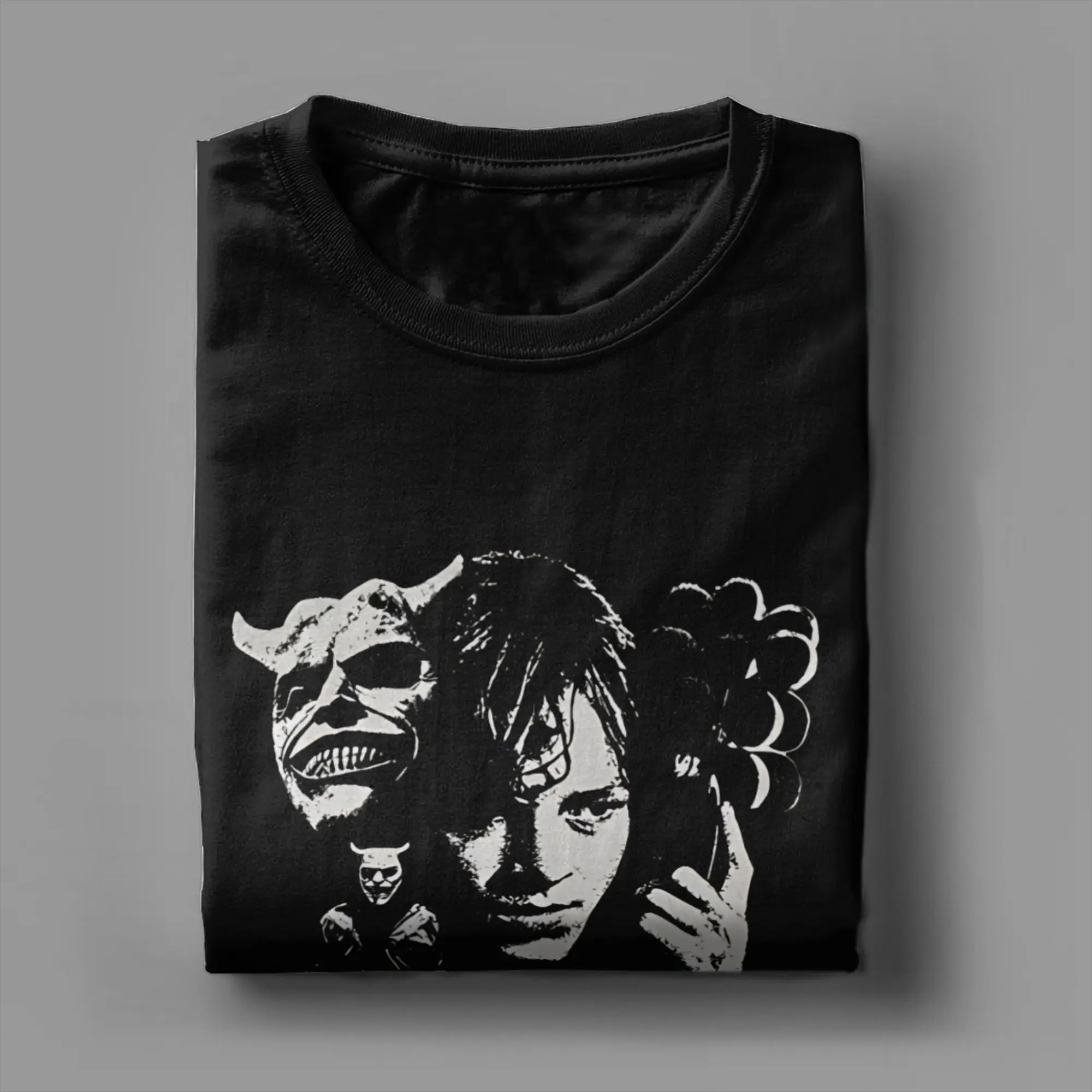 خمر الهاتف الأسود فيلم الرعب تي شيرت الرجال Crewneck القطن الخالص تي شيرت قصير الأكمام تيز هدية فكرة القمم