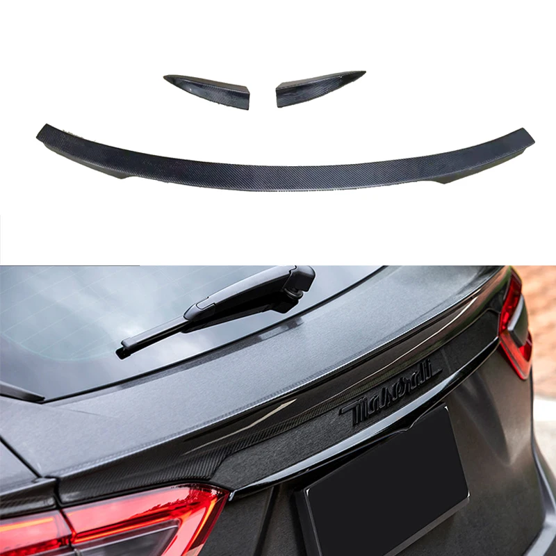 

Задний спойлер Levante из углеродного волокна, 3 шт., средний хвост для Maserati Levante 2016-2021