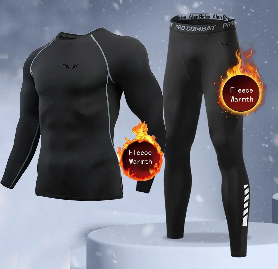 New winter sportswear men's and women's two-piece fitness suit, wing print, comfortable sweat absorbing fabric view 3
