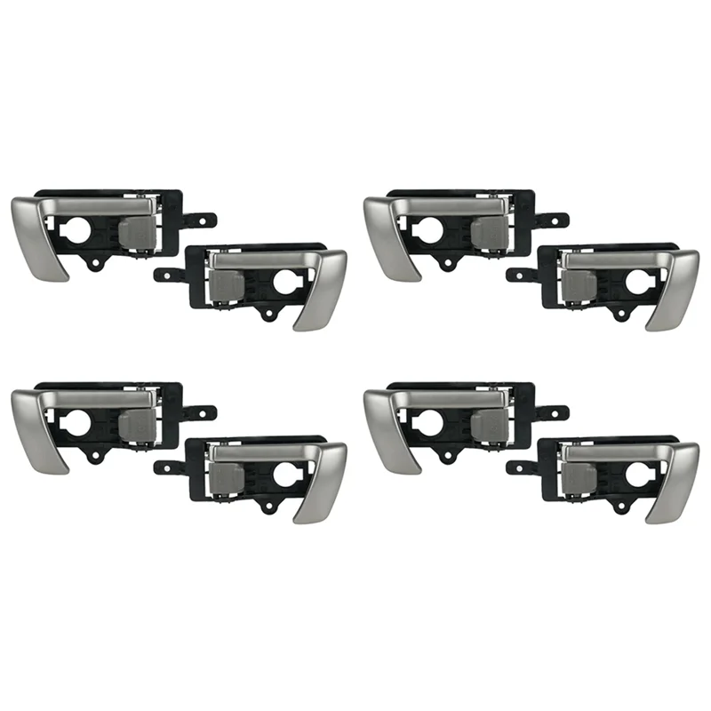 

4X Left +Right Side Interior Inner Door Handle For 2007-2012 Hyundai Santa Fe With Gray Knob 82610-2B010 82620-2B010
