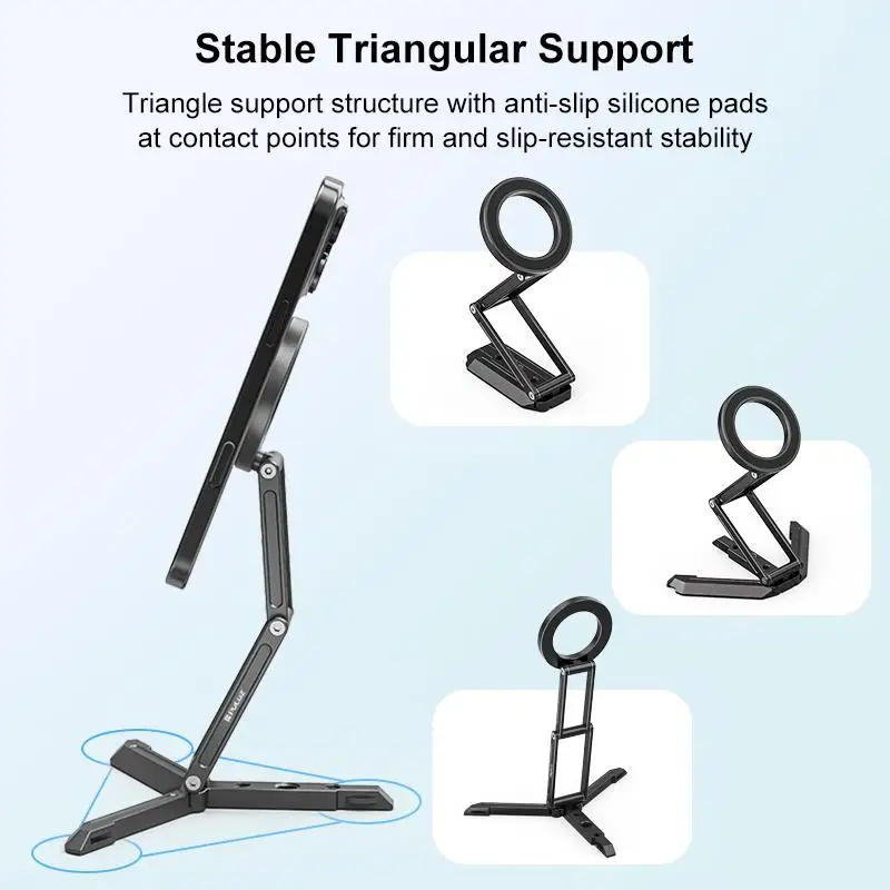 Magsafe 양면 자기 전화 홀더 아이폰 16 15 14 13에 대 한 범용 접는 전화 스탠드 스탠드