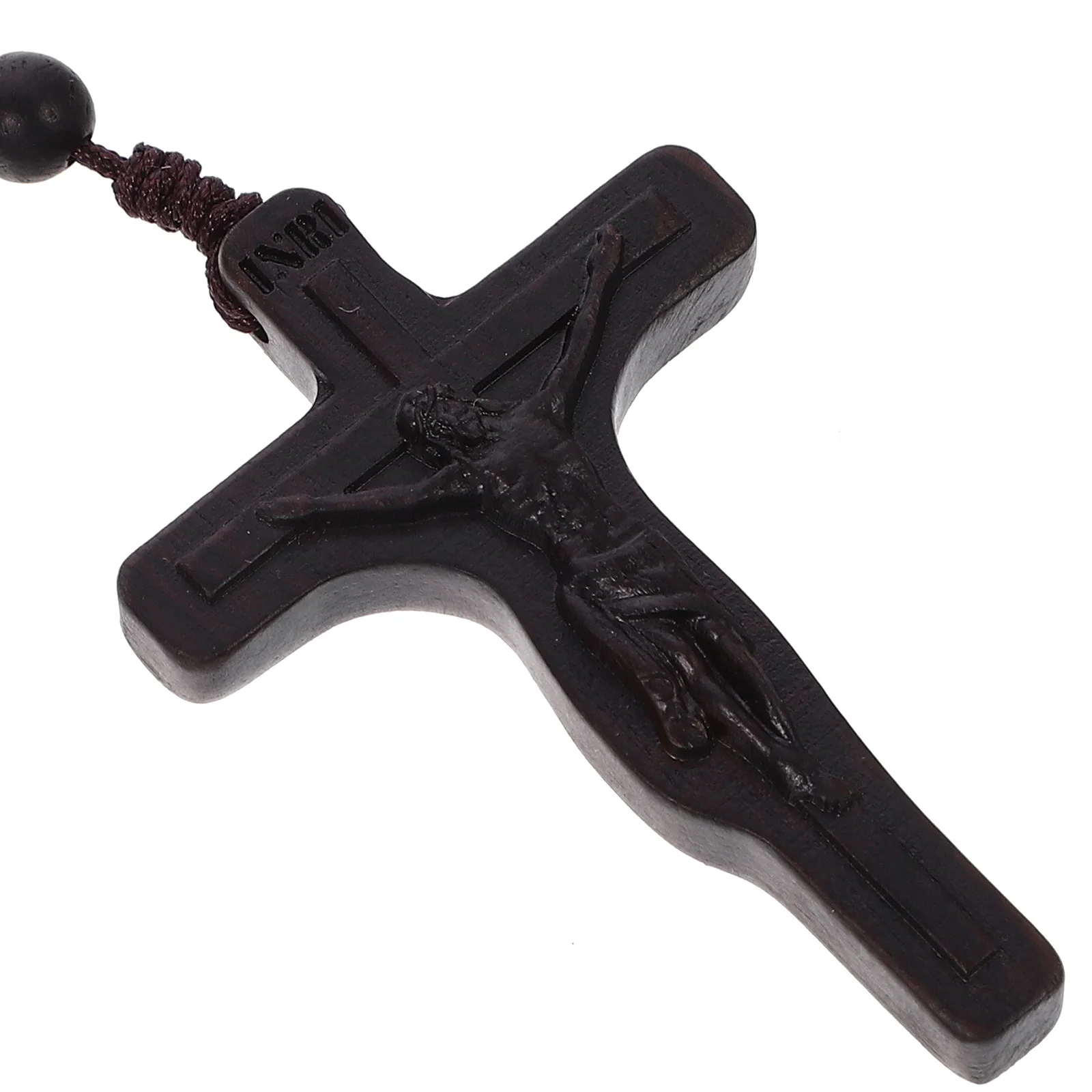 

Wooden Cross Pendant Hollow Carved Cross Ornament for Home Desktop Hanging Decor Religious Craft for Men Women