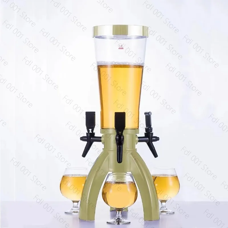 Three-headed wine cannon 3L beer cannon commercial wine tower bar draft beer KTV nightclub beer beverage keg