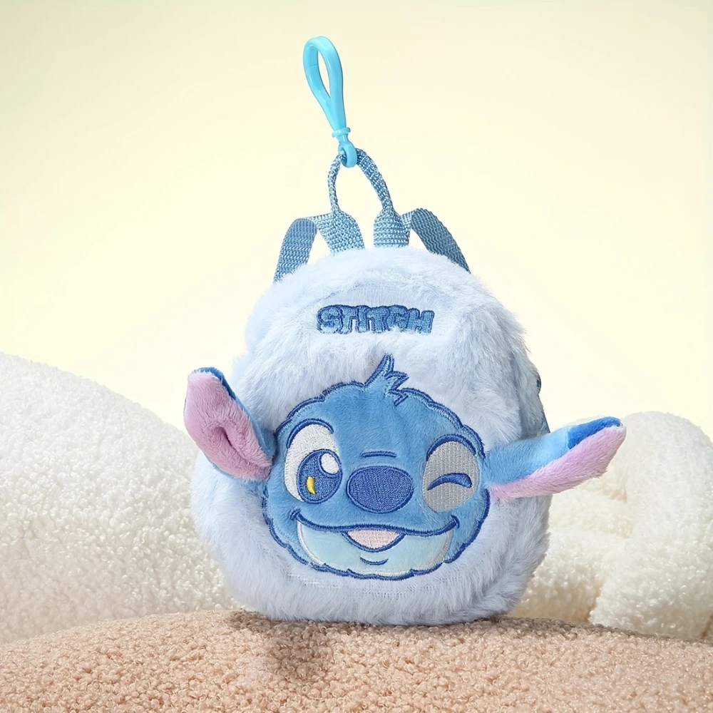 

MINISO Disney Stitch Anime Plush Backpack Cartoon Modeling Large Capacity Backpack for Children Cute Plush School Bags Mochila