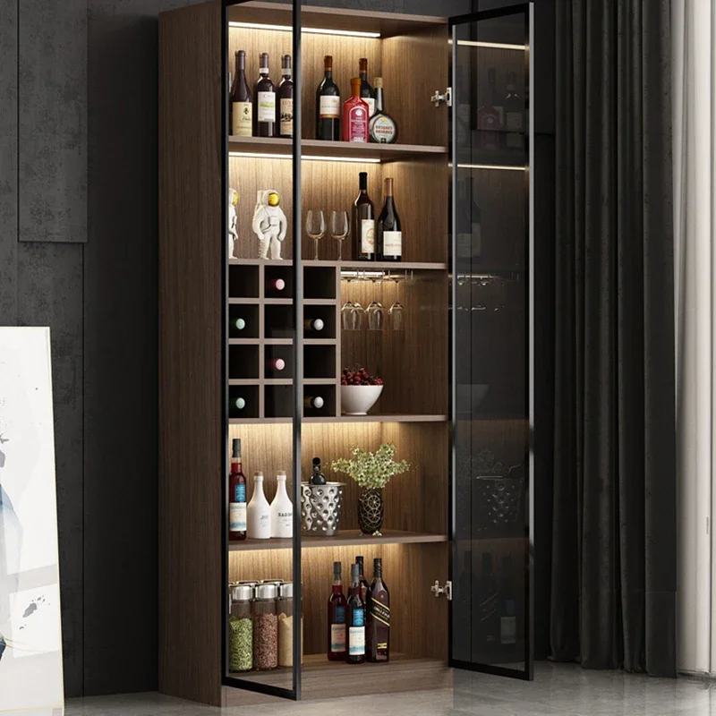 

Bar Cabinet Liquor Showcase Furniture Wine Glass Wall Storage Home Simple Closet Bottle Wijn Kast Modern Drink Restaurant Retail