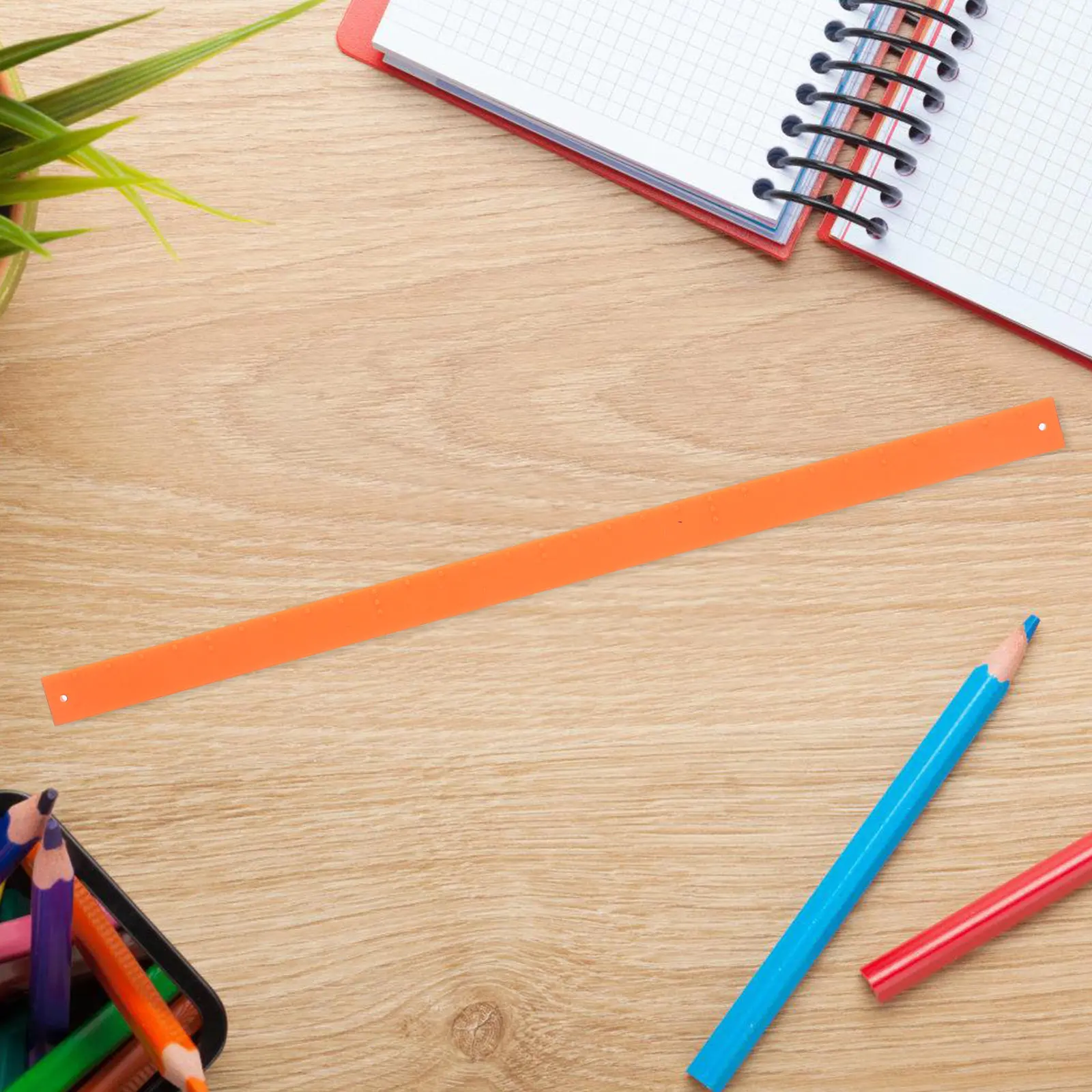 

Braille Ruler For Blind Individuals Sturdy Tactile Learning Tool Measurement Drawing Plastic Reusable Blind Learning Supply