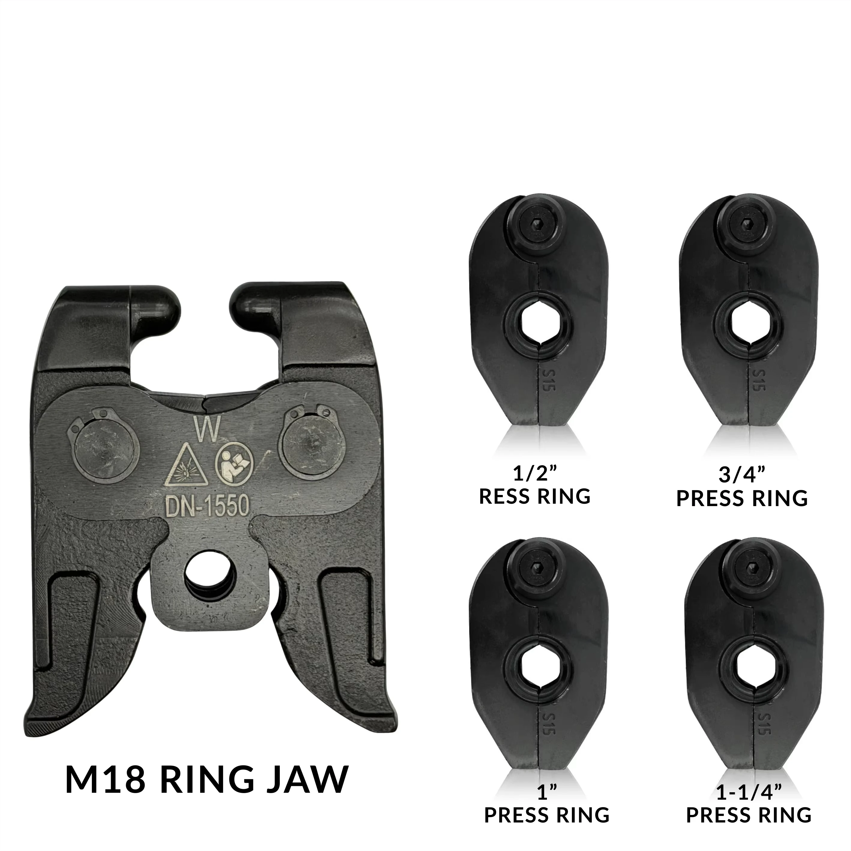 Universal Ring Jaw Kit for Milwaukee M18 Copper Pipe Pressure Rings